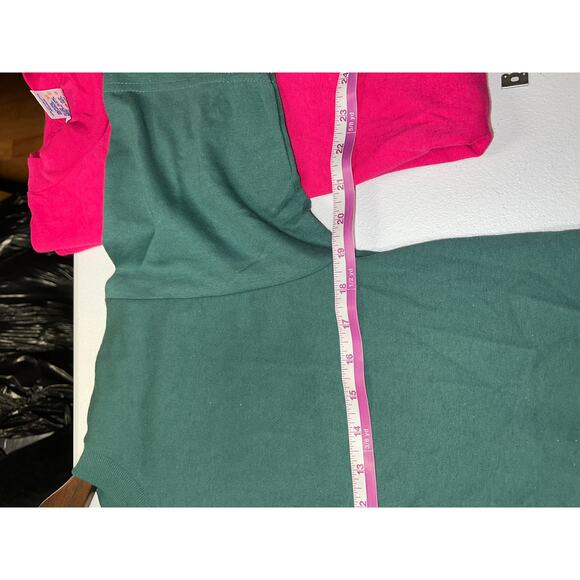 90s Vintage Wild West Green Short Sleeve Blank Shirt HOLE VTG M - Picture 9 of 10